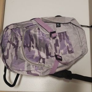 MetroPack girls Lavender and Gray Backpack NWOT